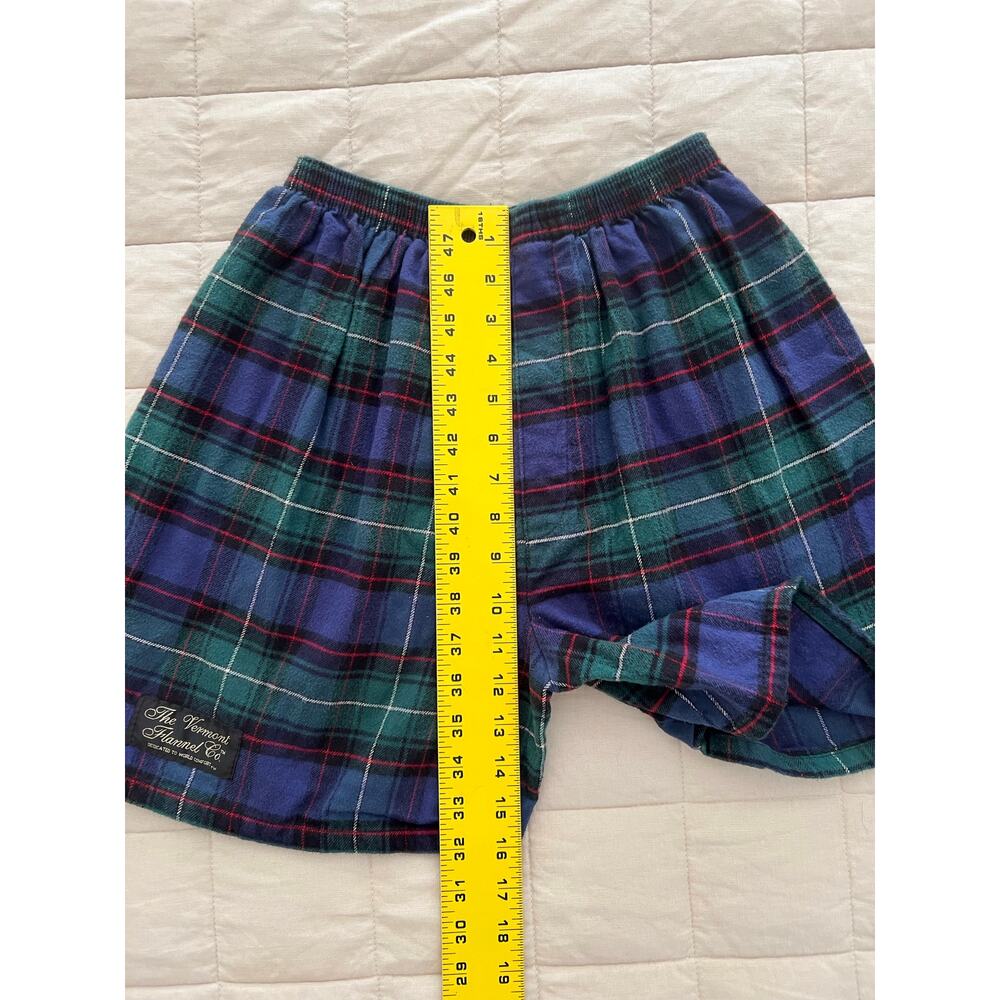Vermont Flannel Co. Blue/Green Plaid Boxer Pajama Shorts - Picture 5 of 6